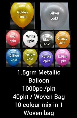 Metallic Colors Balloons at Rs 32/piece | Balloons in Indore | ID ...