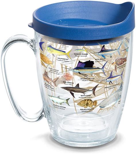 Tervis Guy Harvey Charts Insulated Tumbler With Wrap And Blue Lid