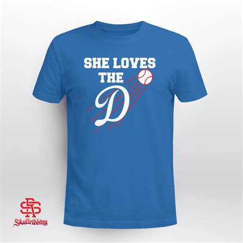 Baseball She Loves The D Shirt Los Angeles Dodgers Skullridding