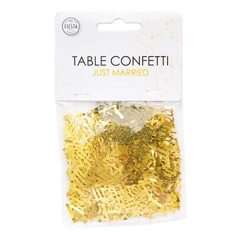 Bordkonfetti Just Married Gull Metallic Partyking