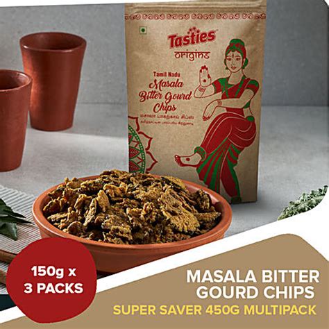 Buy Tasties Origins Namkeen Masala Bitter Gourd Karela Chips