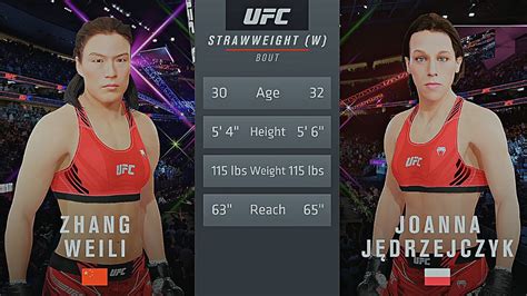 Zhang Weili Vs Joanna J Drzejczyk Ufc Gameplay Legendary