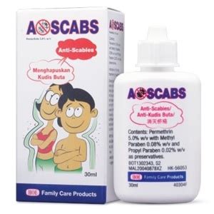 Hoe A Scabs ANTI SCABIES PERMETHRIN 5 30ML Ubat Kudis Buta