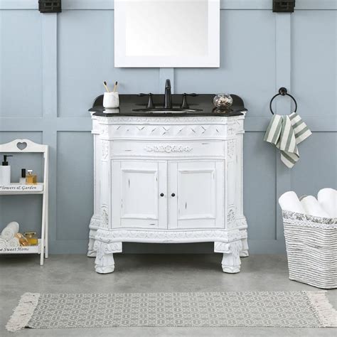 Ove Decors York 36 In W X 21 In D Antique White Single Sink Bathroom