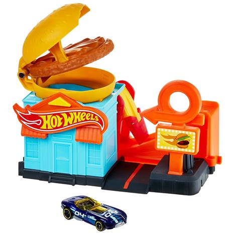 Mattel Hot Wheels City Downtown Playset Burger Dash Frh28 Gpd09