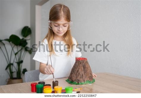 Child Make Volcano Science Experiments Kid Stock Photo 2252250847 ...