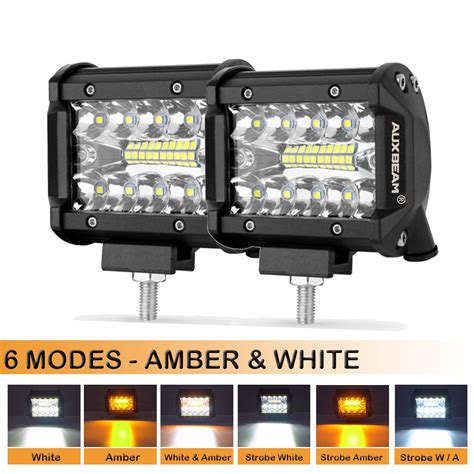 Auxbeam 4 Inch LED Pods 120W Spot LED Pod Light Bar 12000LM LED Driving