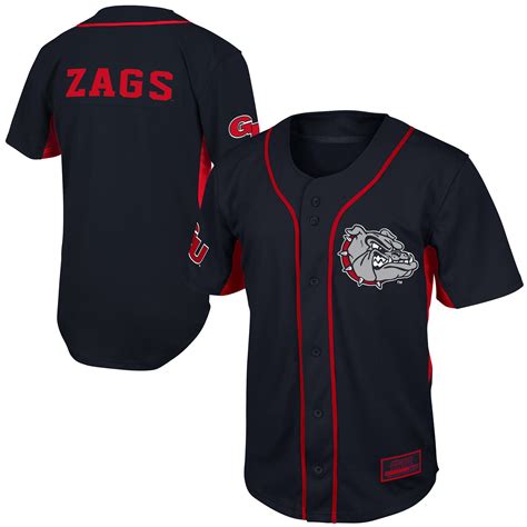 Gonzaga Bulldogs Fielder Baseball Jersey - Navy Blue