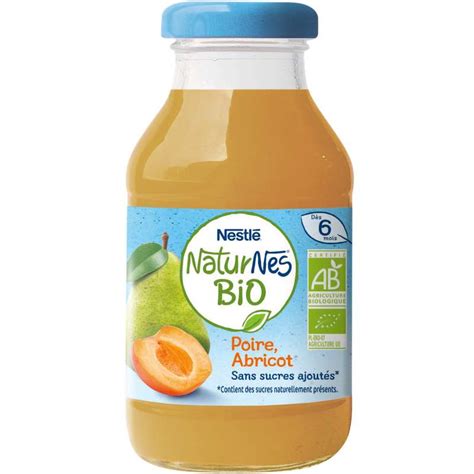 Jus Poire Abricot Bio D S Mois Naturnes Nestl Ml La Belle