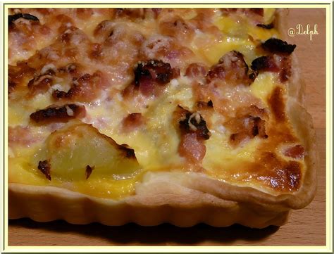 Recette de Tarte pomme de terre oignon et lardons fumés