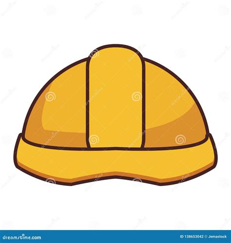 Construction Builder Helmet Cartoon Vector Illustration | CartoonDealer ...