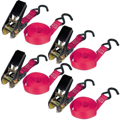 Keeper 1 In 14 Ft X 500 Lbs Ratchet Tie Down 4 Pack 05505 The