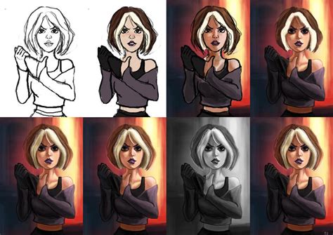 Rogue X men Evolution Process by DaniMota on DeviantArt