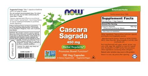 Cascara Sagrada Mg Veg Capsules