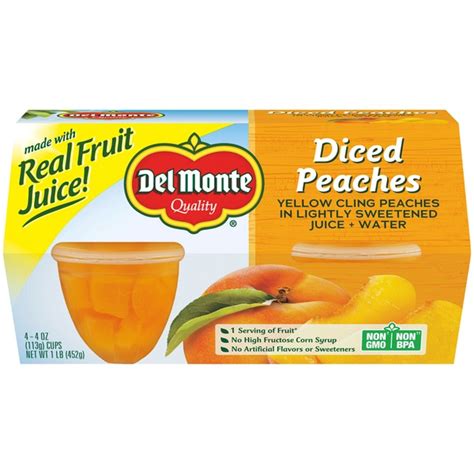 Del Monte Peach Fruit Cup Nutrition Facts Nutrition Ftempo