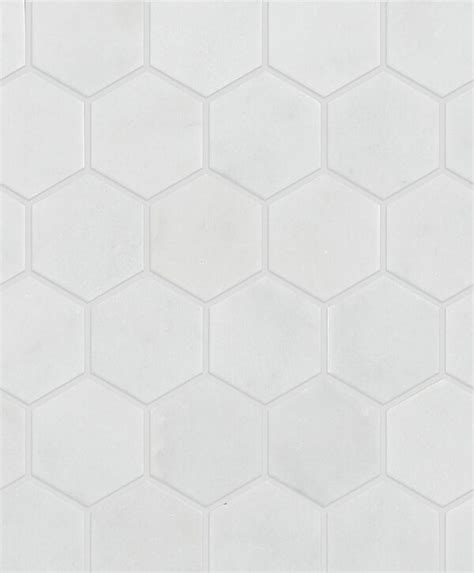 Carrara Honed Hexagon Marble Mosaic Tile Mandarin Stone