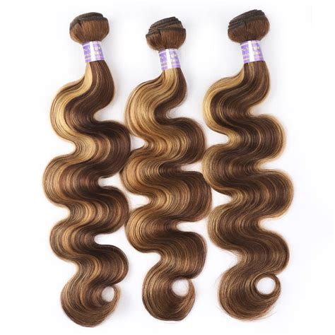 Allove Extensiones De Cabello Humano Brasile O Ondulado Con Reflejos