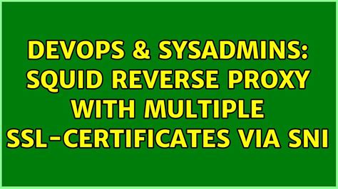 Devops Sysadmins Squid Reverse Proxy With Multiple Ssl Certificates