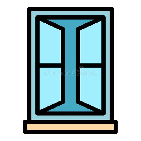 Vector De Contorno De Icono De Ventana Abierta Ilustraci N Del Vector