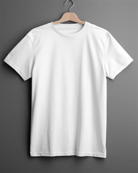 Maquete De Camiseta Branca Em Branco Vista Frontal Foto Premium