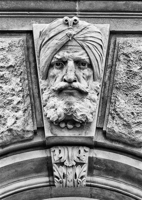 Stone Carving Near Pier Head Liverpool Stone Carving Black And