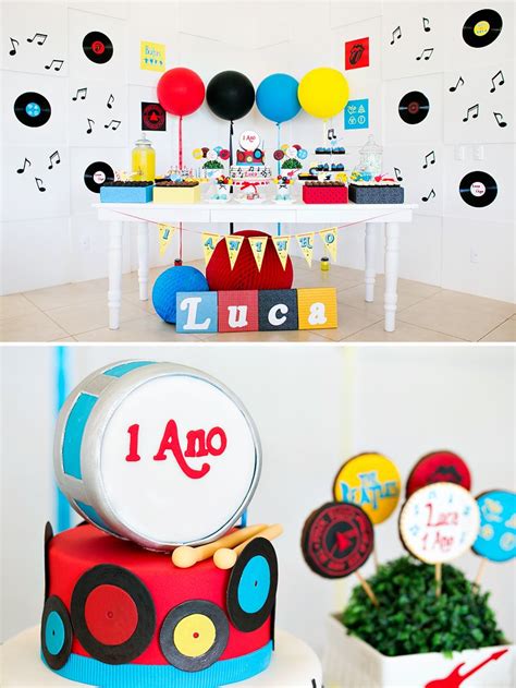 Bright & Classic Rock n' Roll First Birthday Party // Hostess with the ...