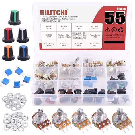 Hilitchi Pcs Complete Models Potentiometer Assortment Kit With K