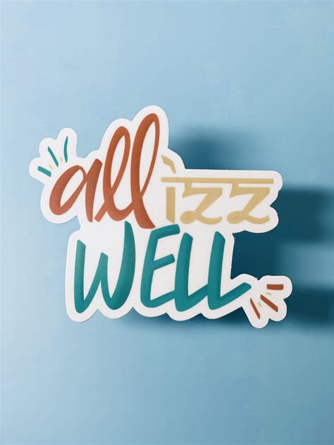 All Izz Well Sticker Desi Sticker South Asian Sticker | Etsy