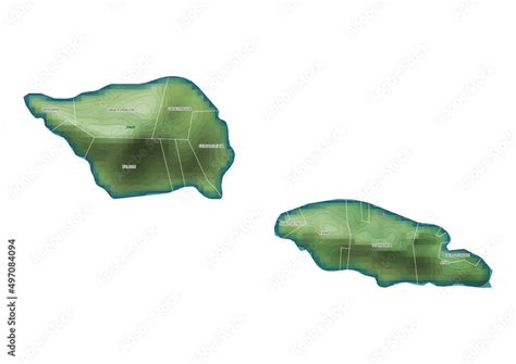 Isolated Map Of Samoa With Capital National Borders Important Cities