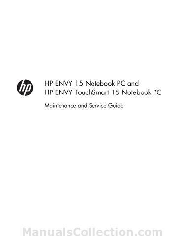 HP ENVY TouchSmart 15 J067cl HP ENVY 15 Notebook PC And HP ENVY