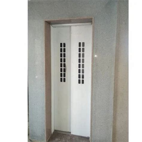 Stainless Steel Center Opening Powder Coated Telescopic Door Lift With Machine Room Maximum