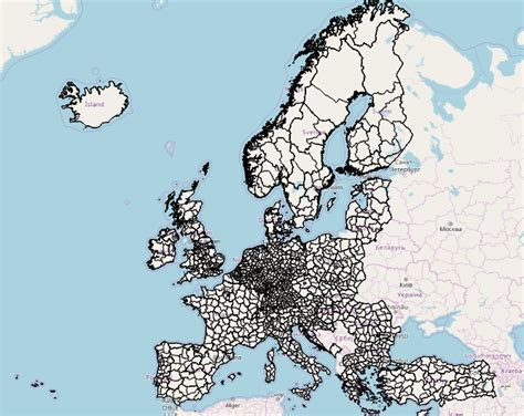 Europe Grid Square Map