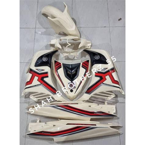 COVERSET LC 135 V2 V3 V4 V5 V6 V7 CREAMY WHITE MERAH CUSTOM 2022