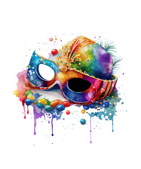 Mask Mardi Gras Watercolor 23563742 PNG