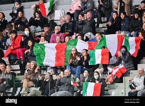 Fan Of Charlene GUIGNARD Marco FABBRI ITA During Senior Ice Dance