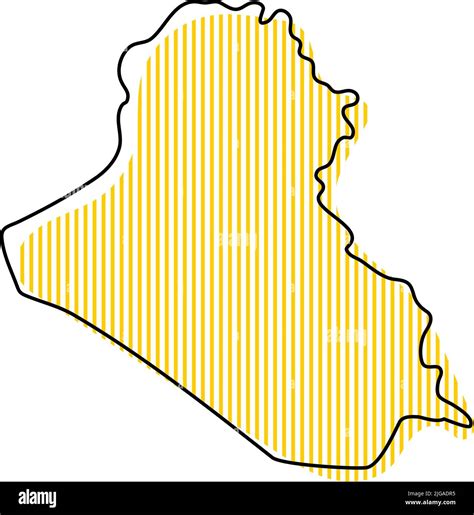 Stylized Simple Outline Map Of Iraq Icon Stock Vector Image Art Alamy