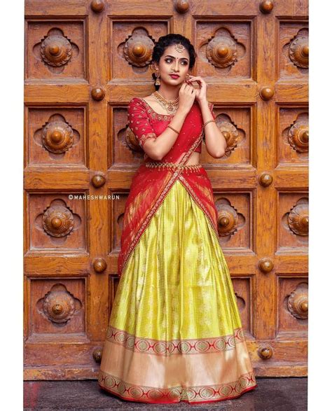 Kanjeevaram Lehenga Half Saree Lehenga Half Saree Designs Half Saree