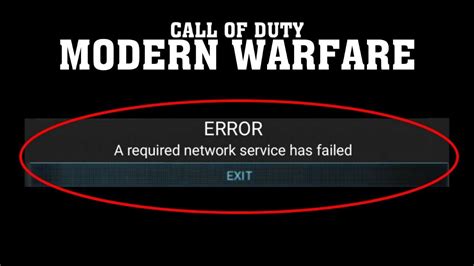 How To Fix Call Of Duty Modern Warfare A Required Network Service Has