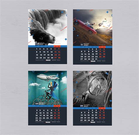 wall calendar on Behance