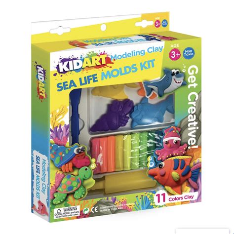 Kidart Modeling Clay Sea Life Moulds And Tool Kit Little Knick Knacks