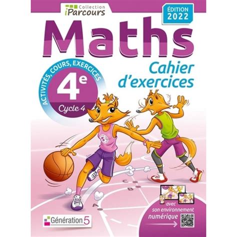 MATHS 4E IPARCOURS CAHIER D EXERCICES EDITION 2022 Hache Katia Pas