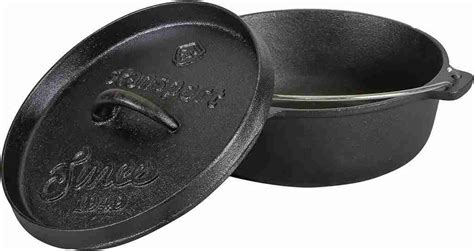 Stansport Pre Season Cast Iron Dutch Oven Flat Bottom Review Memaws