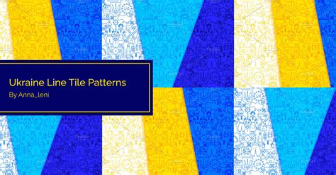 Ukraine Line Tile Patterns MasterBundles