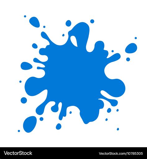 Blue water splash isolated over white Royalty Free Vector