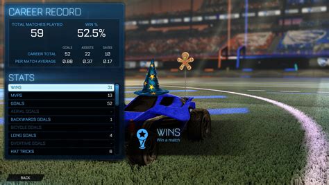 Rocket League - Profile UI summary stats