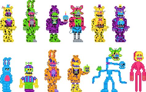 Blacklight Nightmares Stylized Sprites My Design By Crazycreeper529