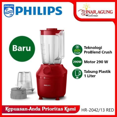 Jual Philips Blender 1 Liter Plastik 290 Watt Hr2042 Hr 2042 100 Ori