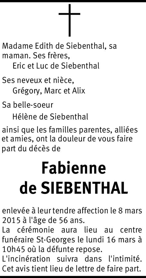 Fabienne De Siebenthal Hommages