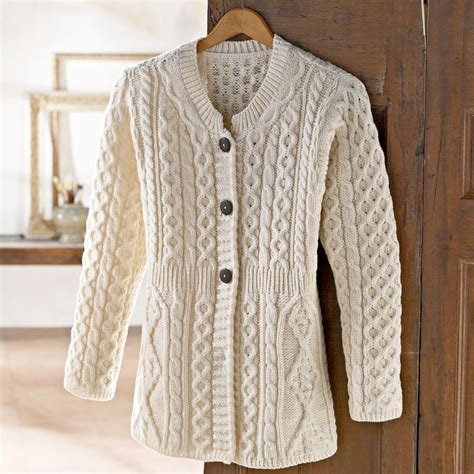 Aran Cardigan Sweater Patterns