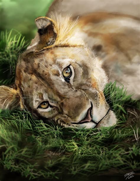 Lioness art : r/DigitalArt